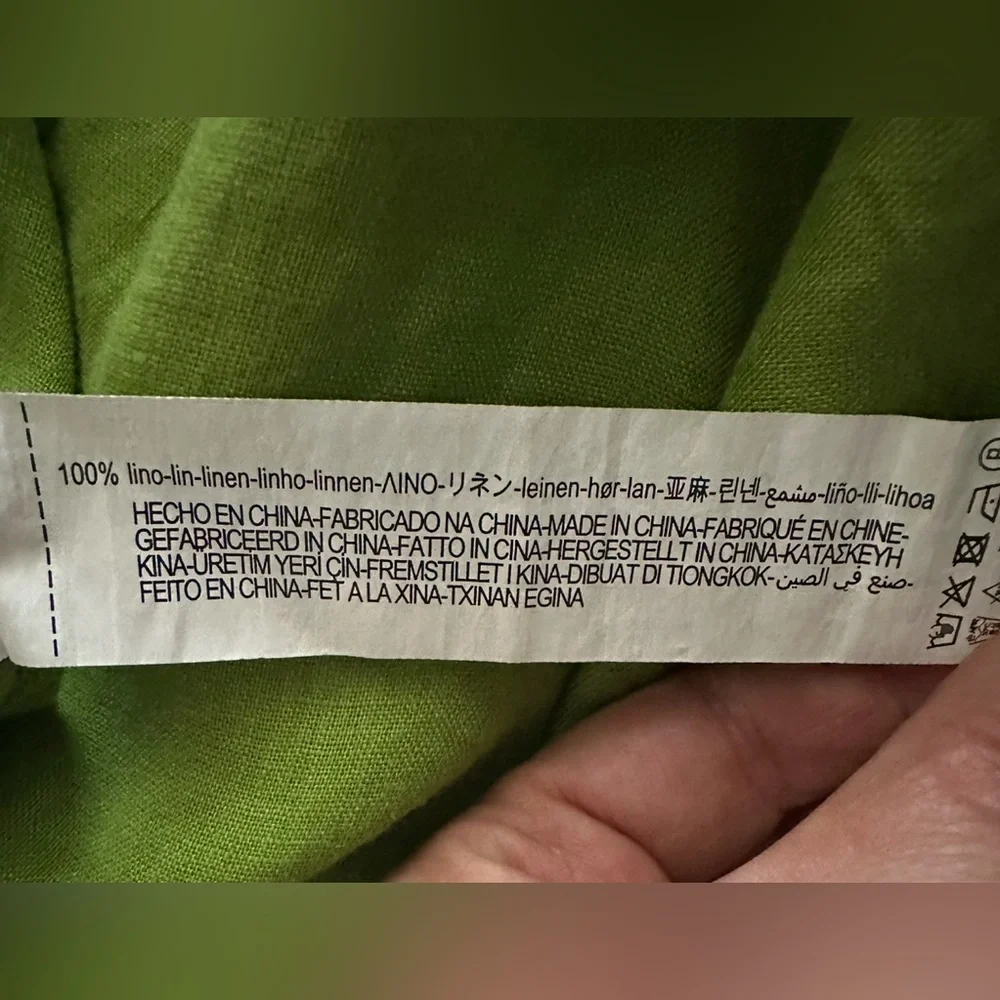 ZARA 100%LINEN MIDI DRESS - Picture 6 of 6